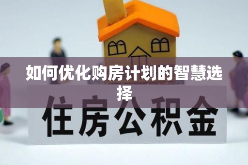 皇姑如何优化购房计划的智慧选择