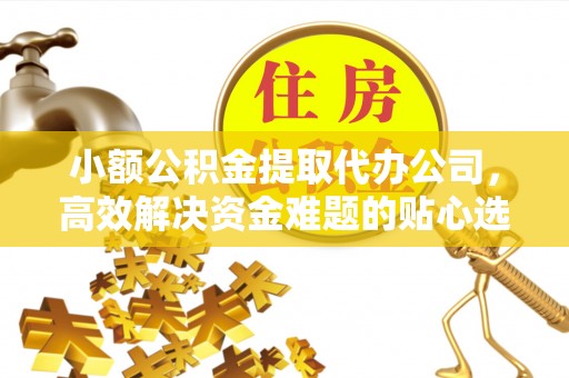 皇姑小额公积金提取代办公司，高效解决资金难题的贴心选择