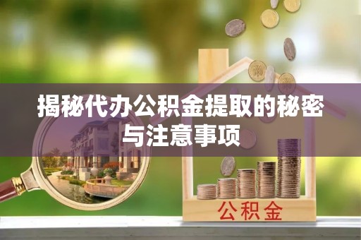 皇姑揭秘代办公积金提取的秘密与注意事项