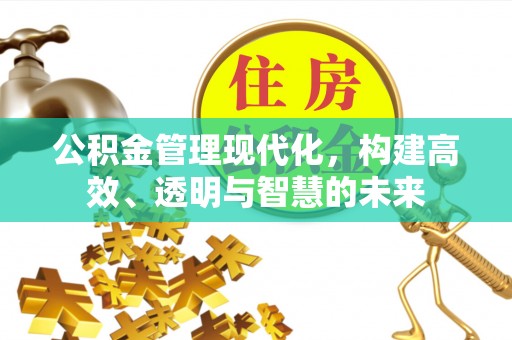 皇姑公积金管理现代化，构建高效、透明与智慧的未来