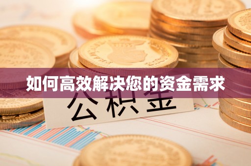皇姑如何高效解决您的资金需求
