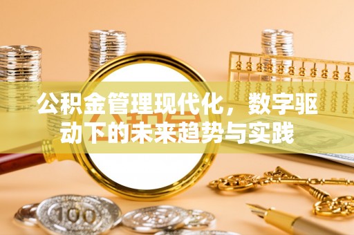 皇姑公积金管理现代化，数字驱动下的未来趋势与实践