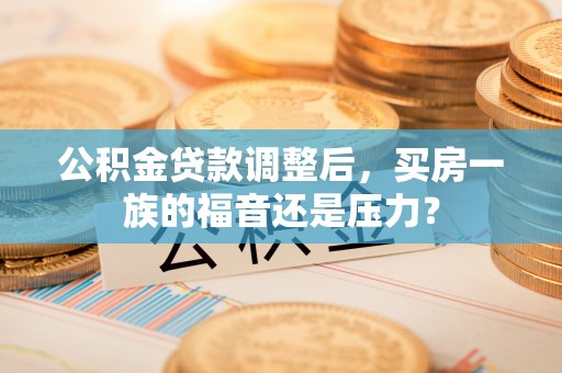 皇姑公积金贷款调整后，买房一族的福音还是压力？