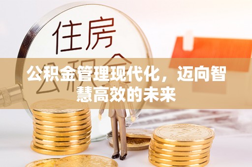 皇姑公积金管理现代化，迈向智慧高效的未来