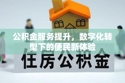 皇姑公积金服务提升，数字化转型下的便民新体验