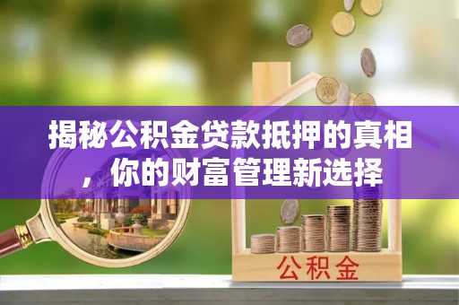 皇姑揭秘公积金贷款抵押的真相，你的财富管理新选择