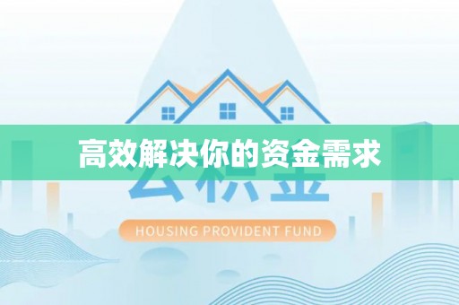 皇姑高效解决你的资金需求
