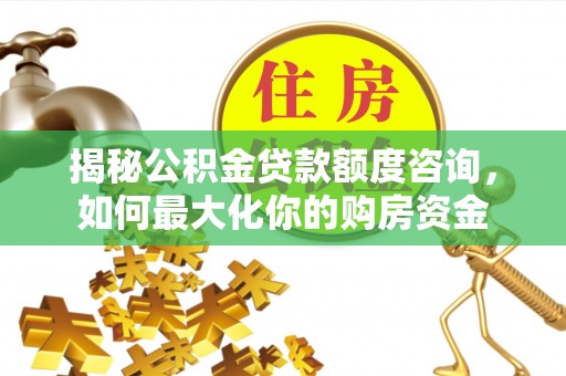 皇姑揭秘公积金贷款额度咨询，如何最大化你的购房资金