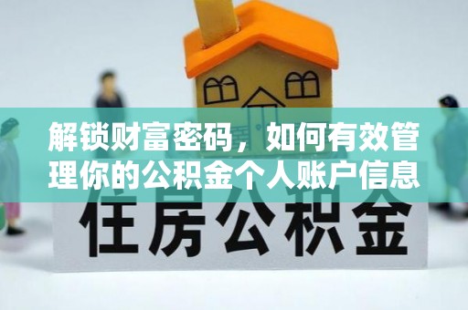 皇姑解锁财富密码，如何有效管理你的公积金个人账户信息