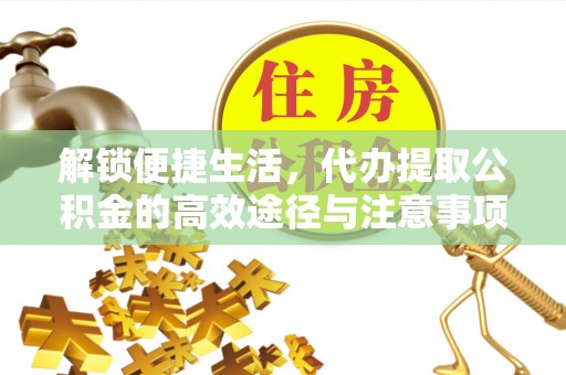 皇姑解锁便捷生活，代办提取公积金的高效途径与注意事项