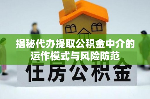 皇姑揭秘代办提取公积金中介的运作模式与风险防范