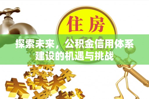 皇姑探索未来，公积金信用体系建设的机遇与挑战